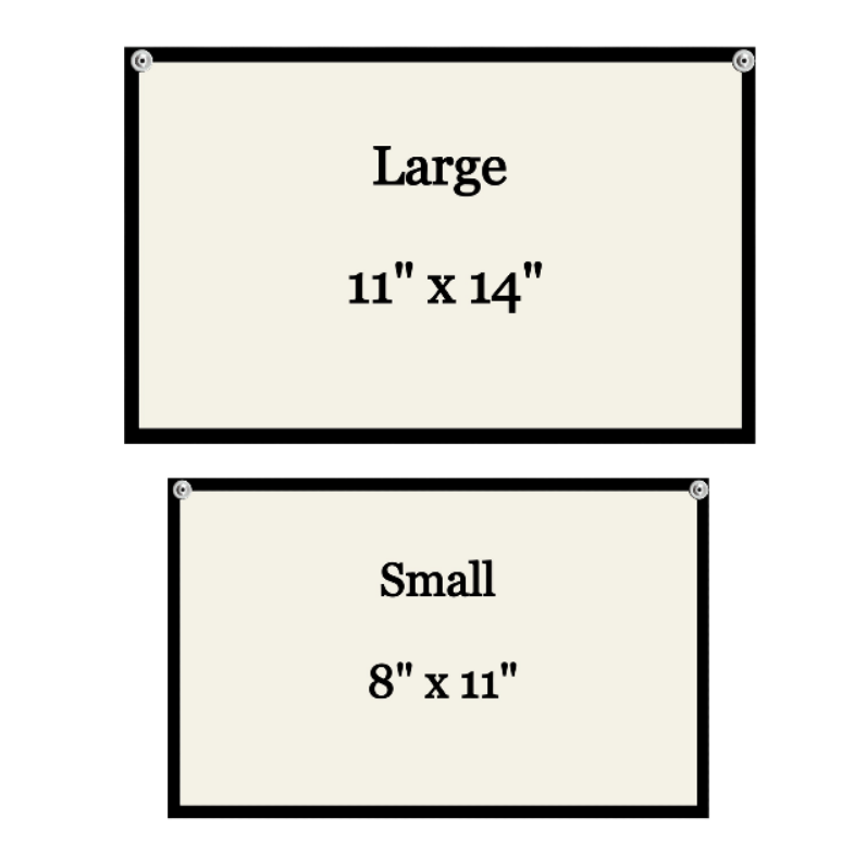custom sign size chart