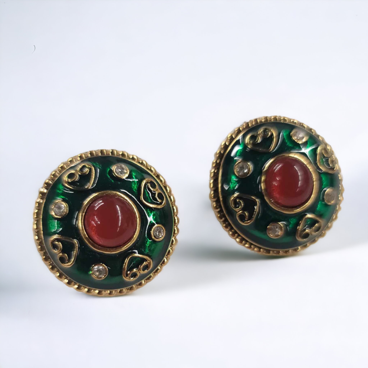 Vintage Byzantine Vendome Earrings Non-allergenic For Pierced Ears