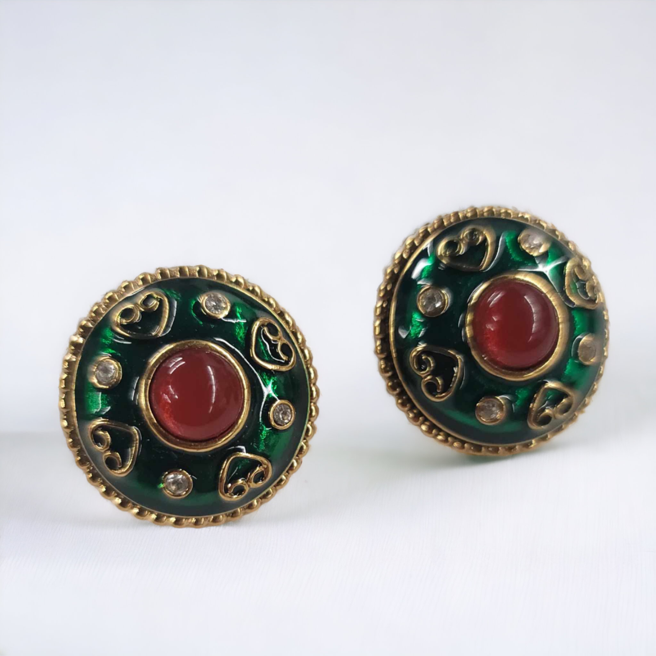 Vintage Byzantine Vendome Earrings Non-allergenic For Pierced Ears