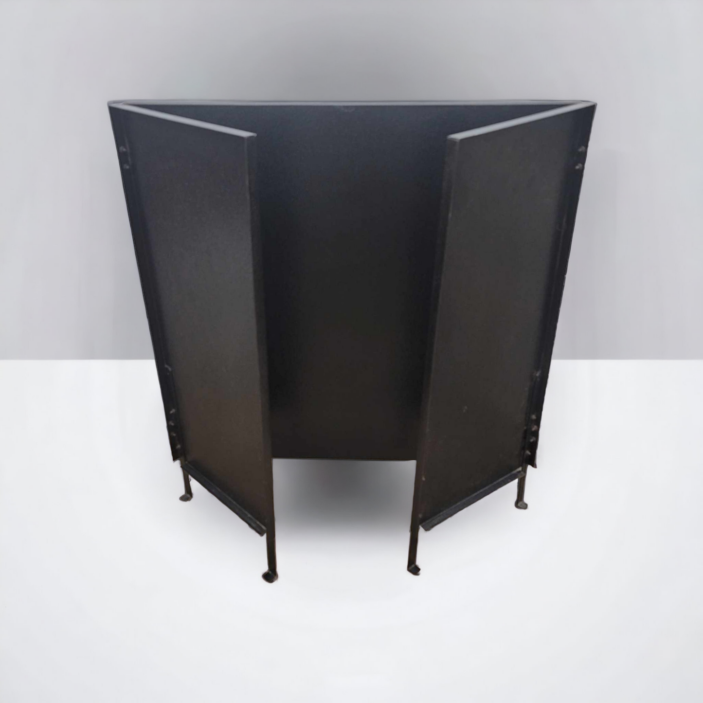 Black Metal Wood Stove Heat Shield