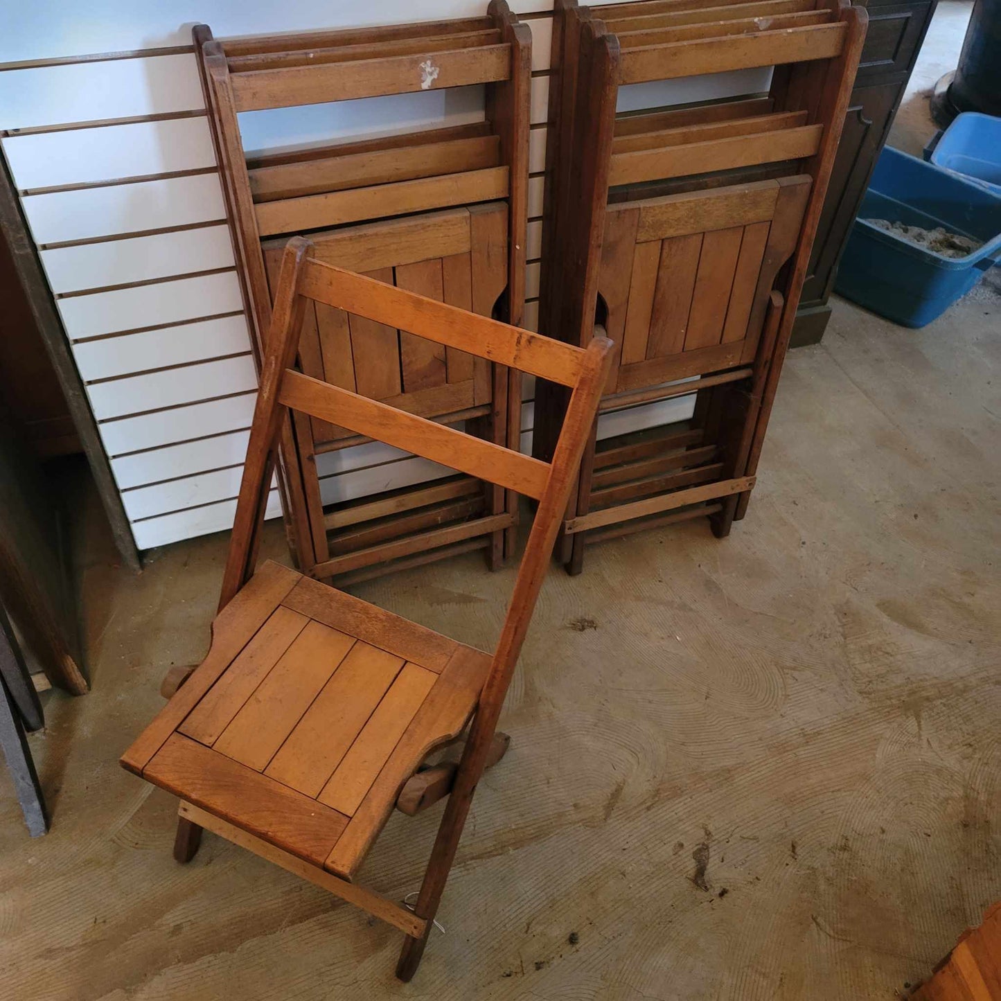 Set of 8 Folding Wooden Chairs Werlich Manufacturing - Jehovahs Witness Congregation