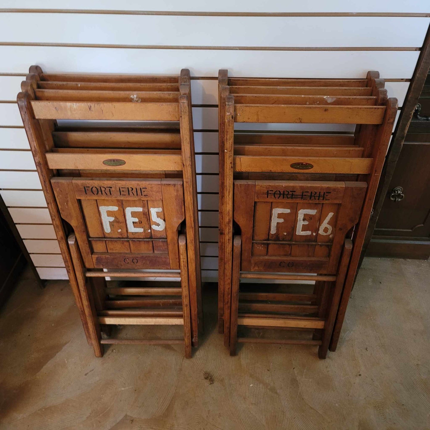 Set of 8 Folding Wooden Chairs Werlich Manufacturing - Jehovahs Witness Congregation
