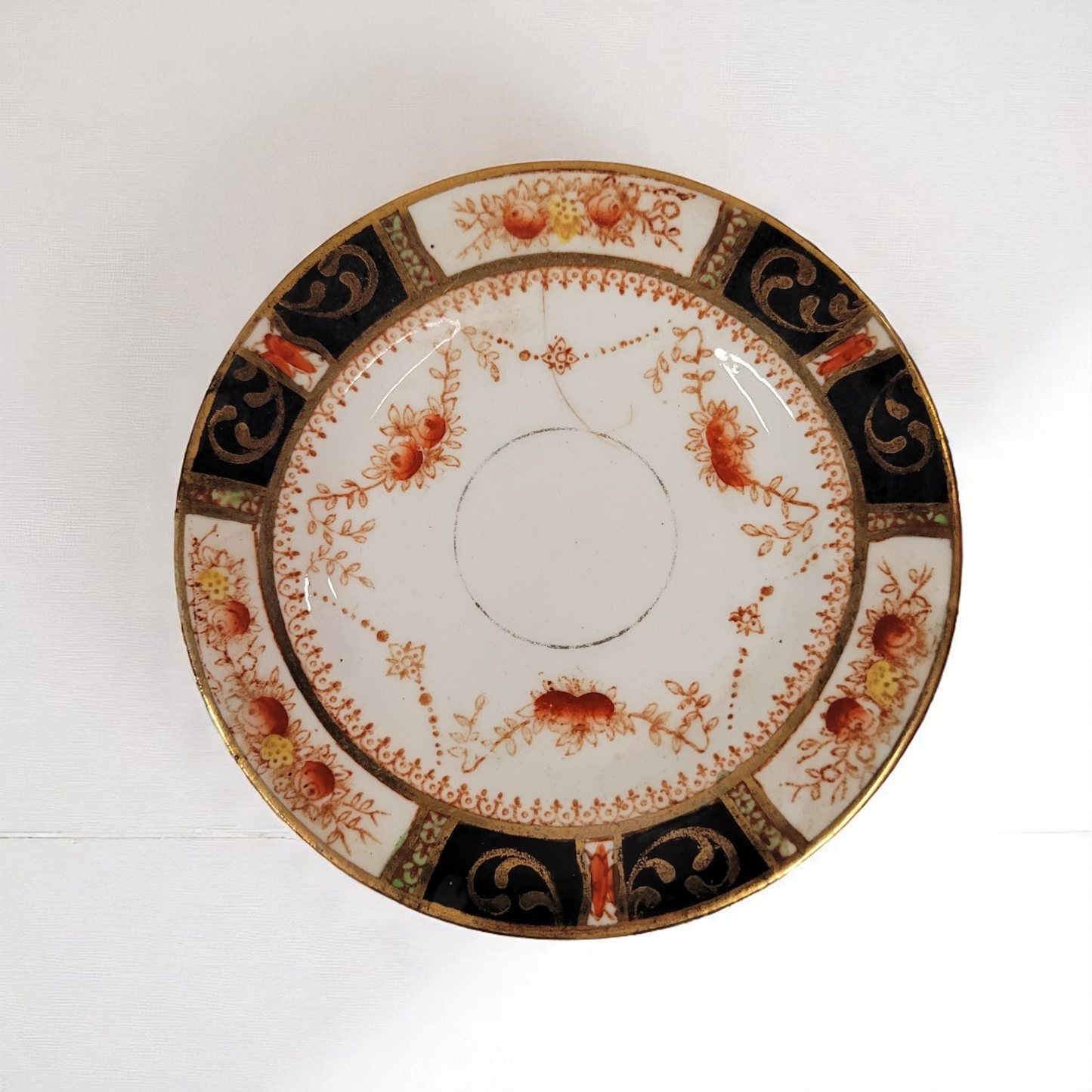 Set Of 2 Small Vintage 5" Royal Pattern China Saucers