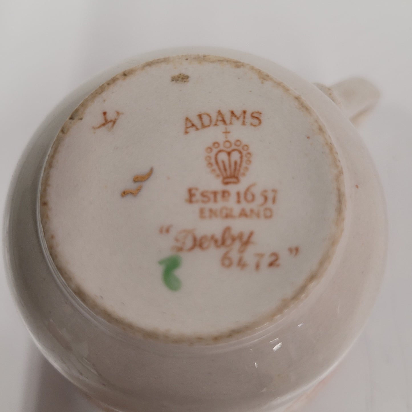 Adams Derby 6472 Crown China Teacup – Made in England