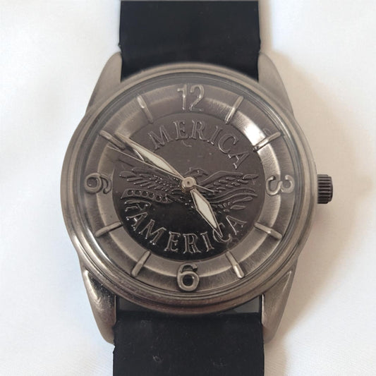 Vintage Perry Ellis Pie-Pan Dial Men’s 33mm Wristwatch  “America” Limited Edition