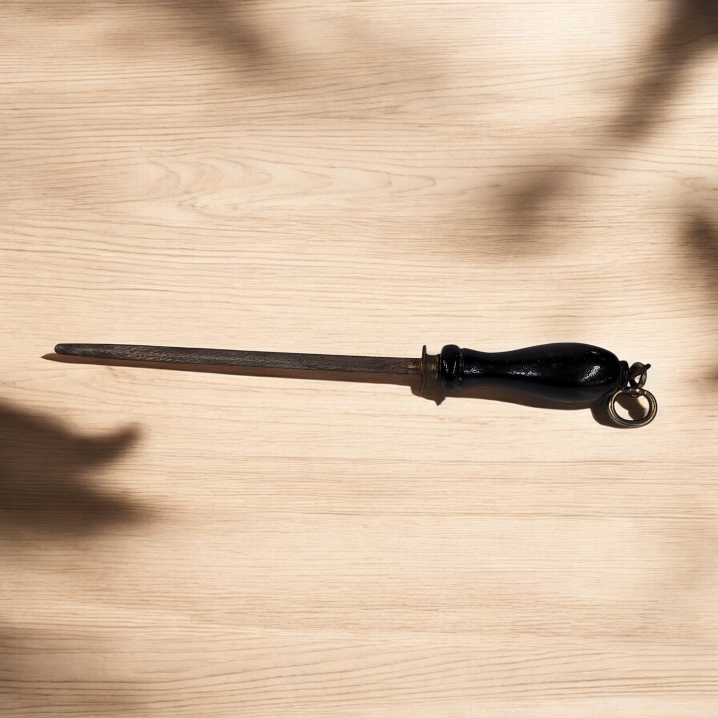 Black Wood Handled Premier Sheffield England Knife Sharpener