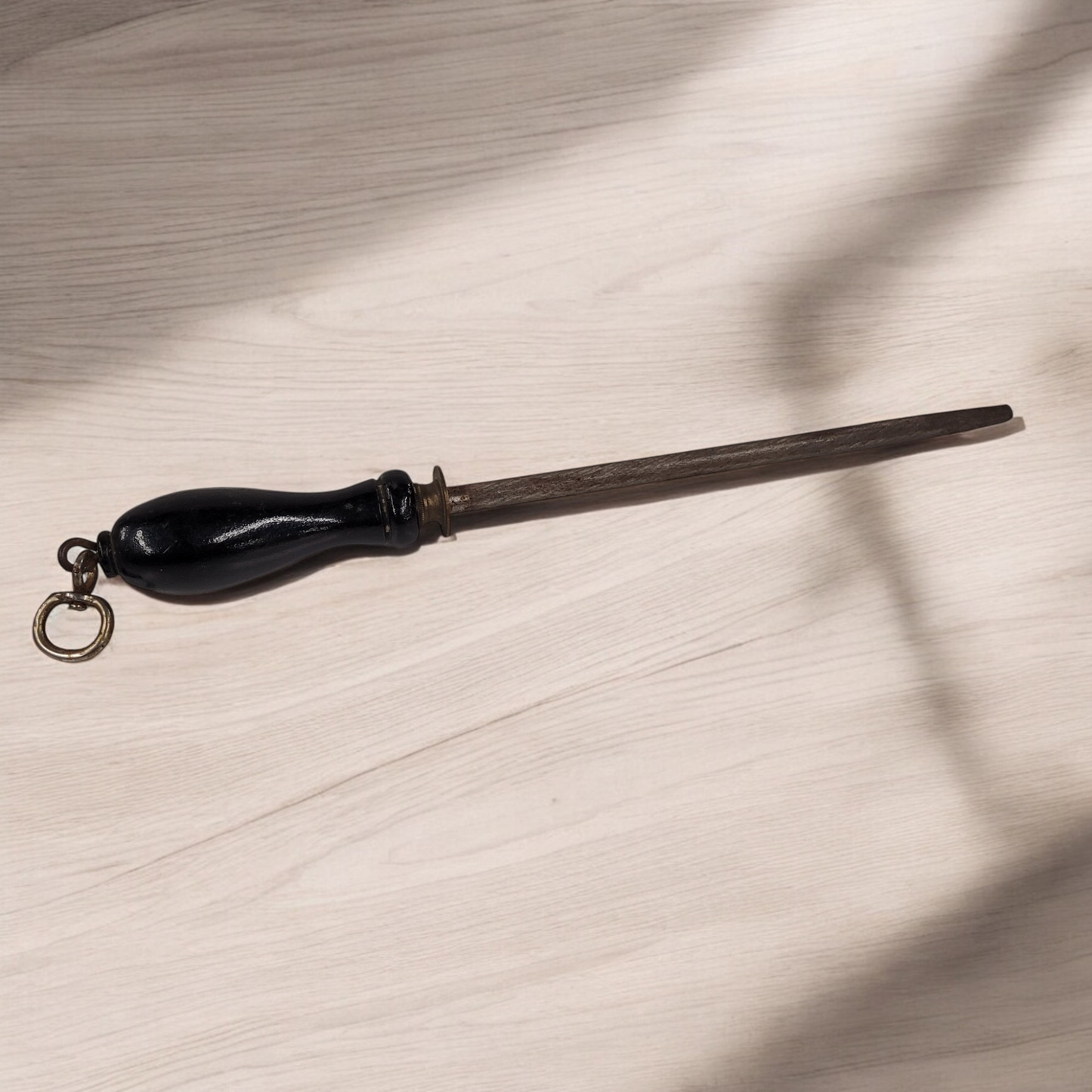 Black Wood Handled Premier Sheffield England Knife Sharpener