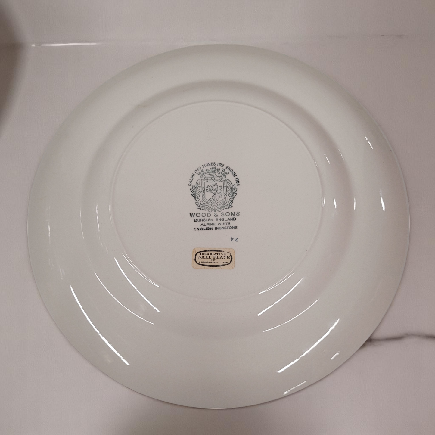 Vintage Wood And Sons Decorative Wall Plate "Blue Boy" Burslem England