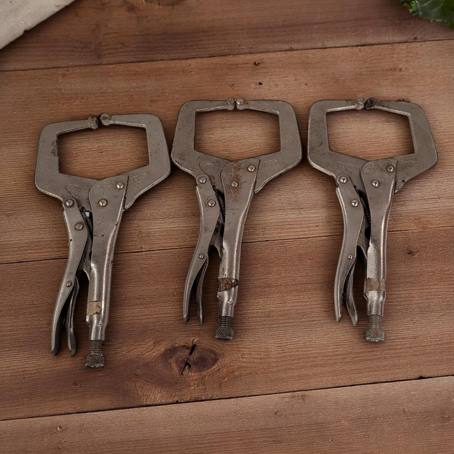 Lot Of 3 11" C-Clamp Locking Pliers