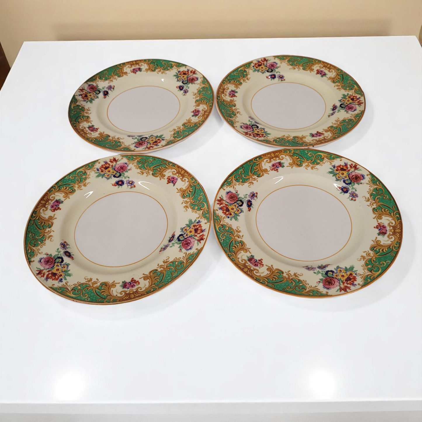Set of 4 Crown Ducal Ware England China 7" Plates