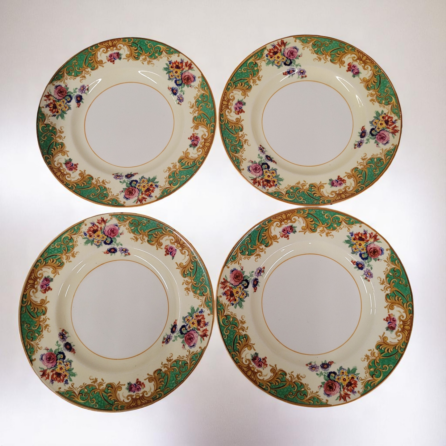 Set of 4 Crown Ducal Ware England China 7" Plates