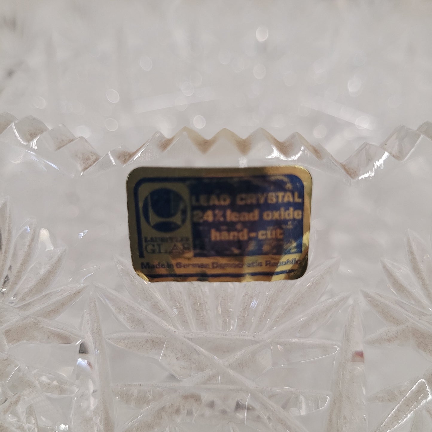 Vintage Hand-Cut Lead Crystal Bowl – Made in German Democratic Republic