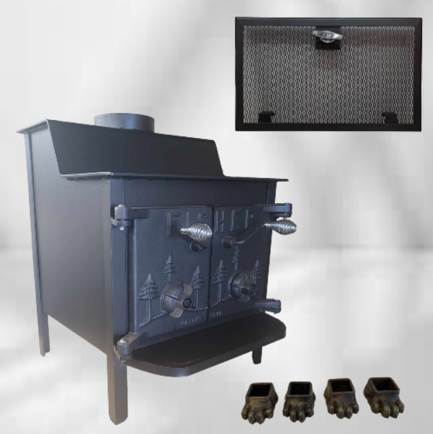 Grandma Bear Fisher Wood Stove Top Venting Chimney