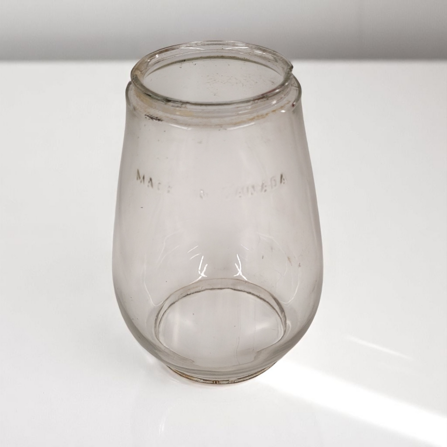Vintage Made in Canada 7" Glass Barn Lantern Replacement Globe