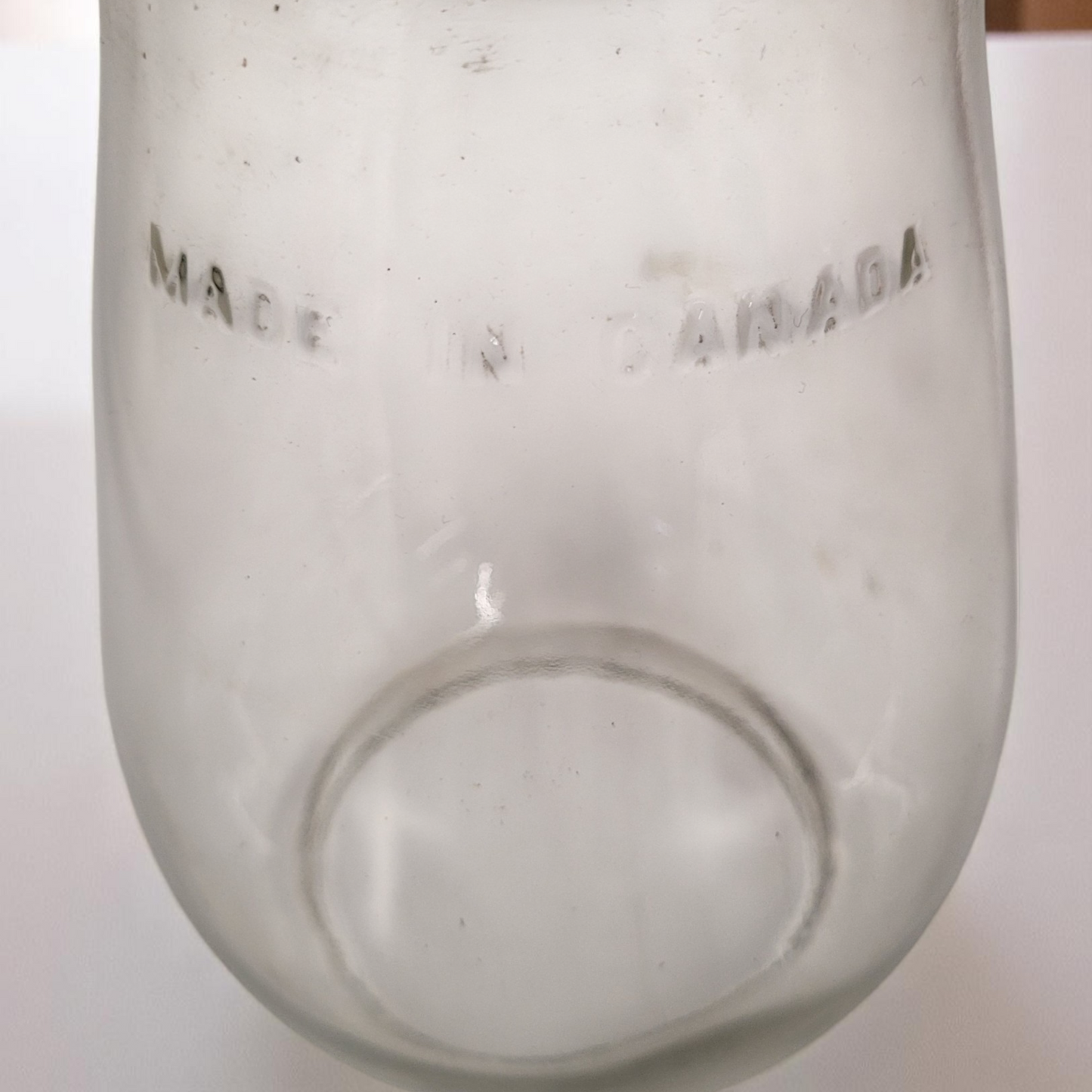Vintage Made in Canada 7" Glass Barn Lantern Replacement Globe