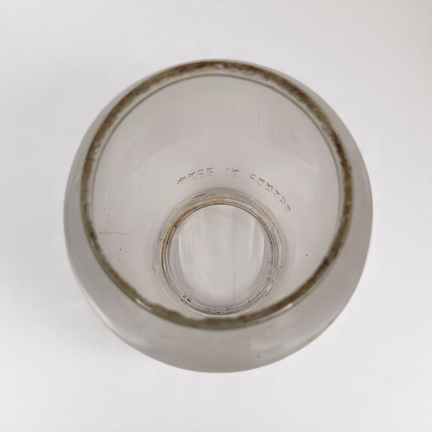 Vintage Made in Canada 7" Glass Barn Lantern Replacement Globe