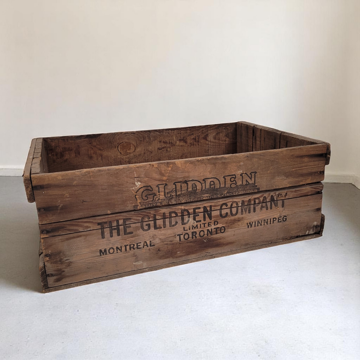Antique Glidden Company Wood Box/Crate