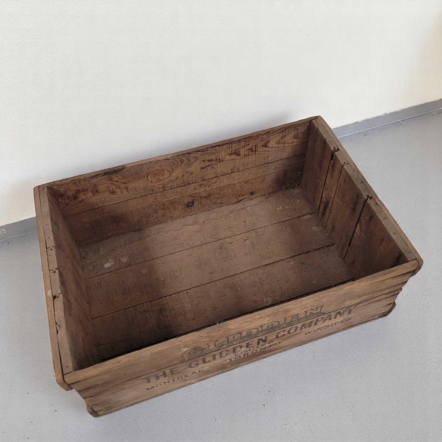 Antique Glidden Company Wood Box/Crate