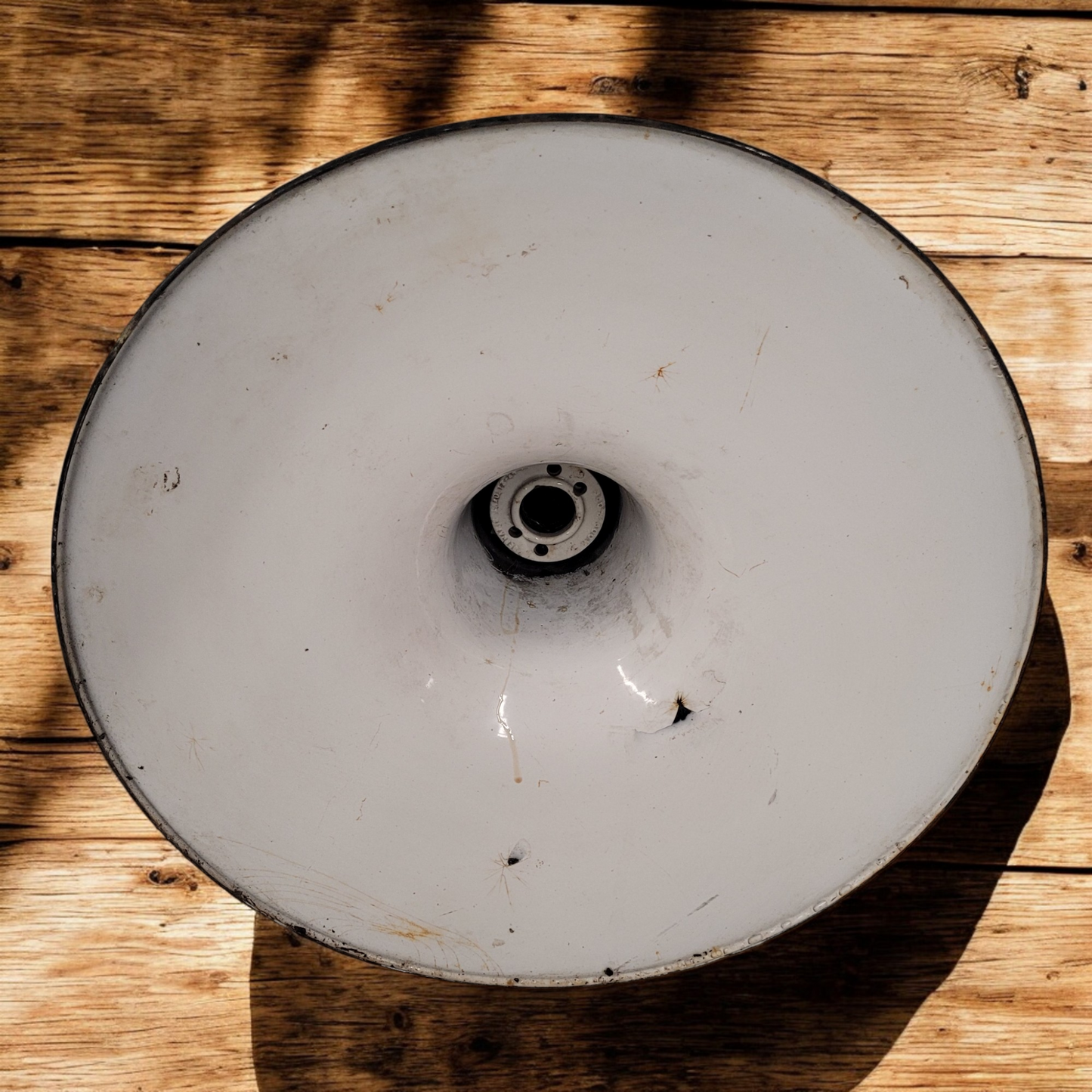 Vintage Green Enamel Metal 16" Barn Light/Shade Light Fixture