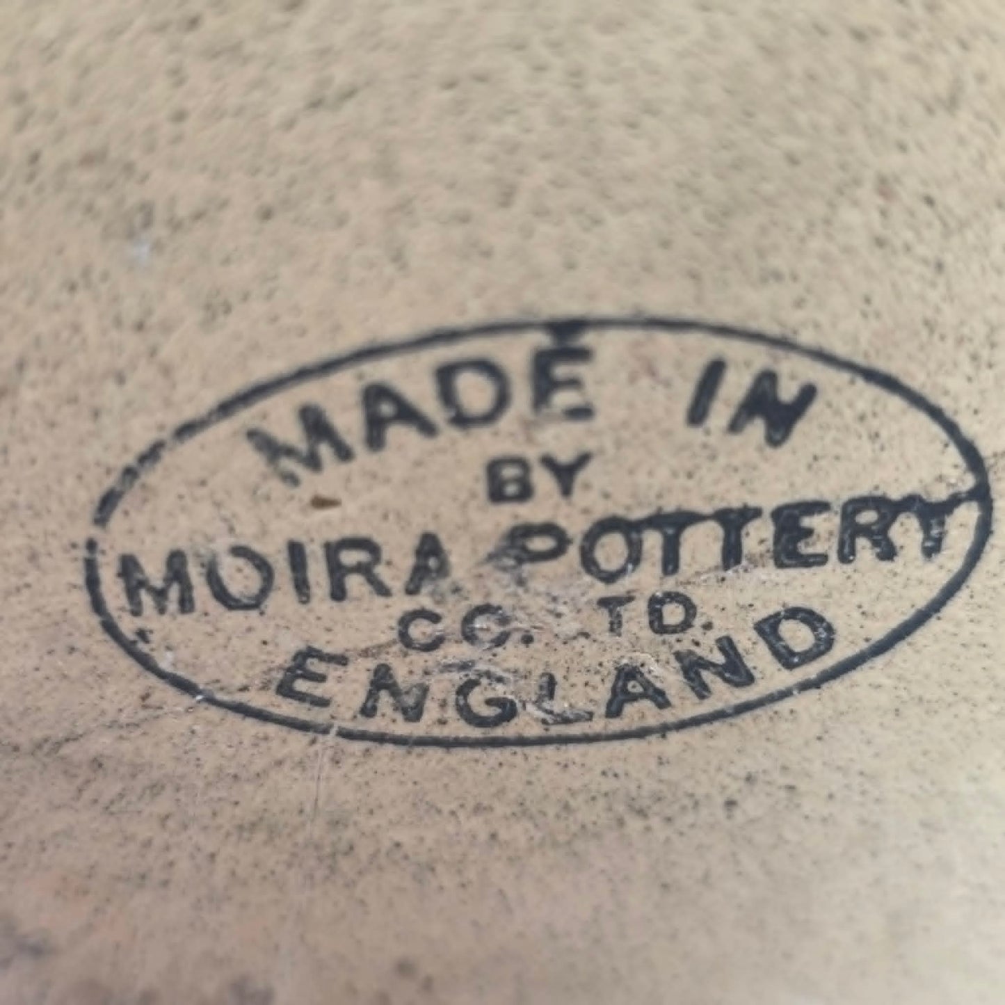 Antique H. Dickson Albany merchant crock with hat shop advertising graphic.