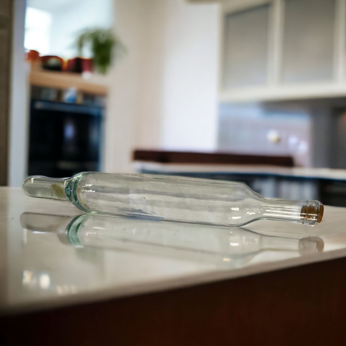 Vintage Glass Pastry Rolling Pin With Removable Cork