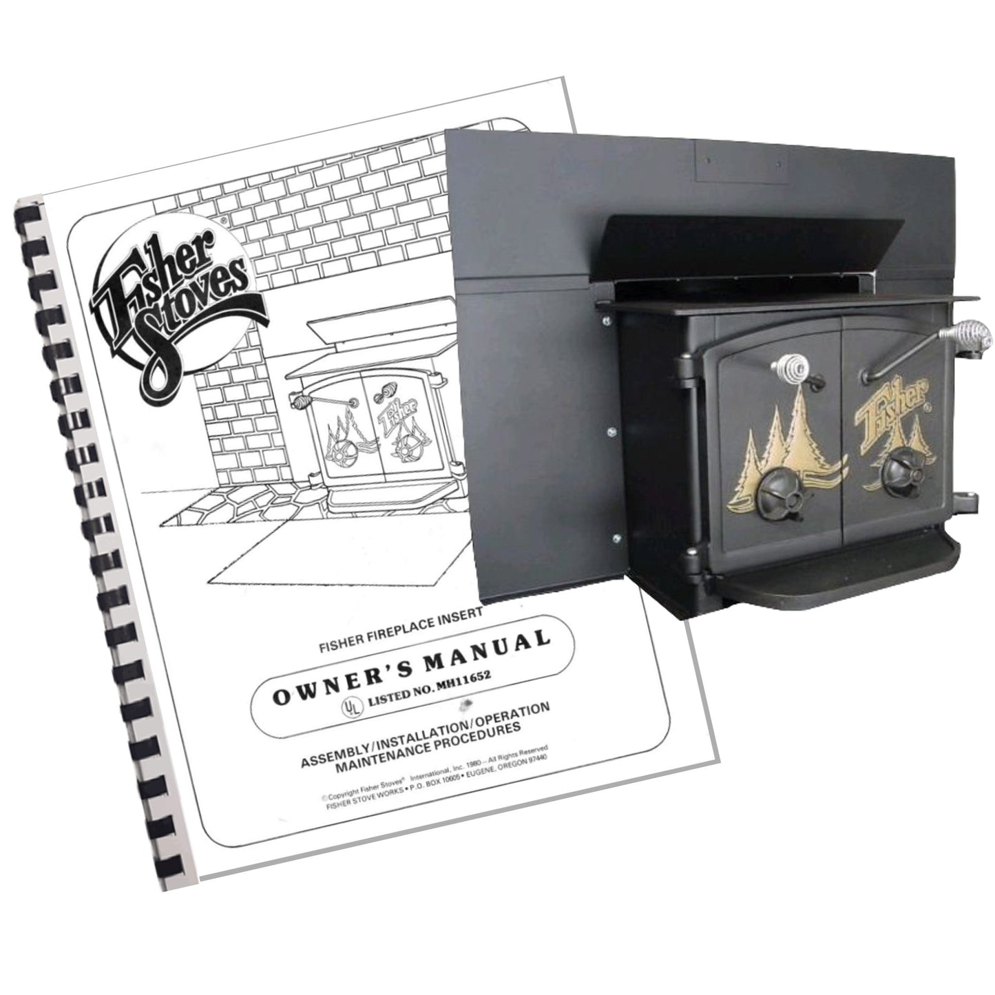 fisher wood stove fireplace insert