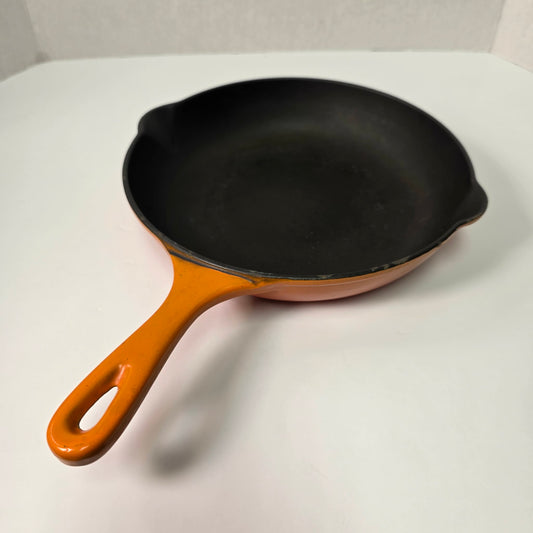 Vintage Le Creuset #23 Saucepan Fire Orange Cast Iron Pan