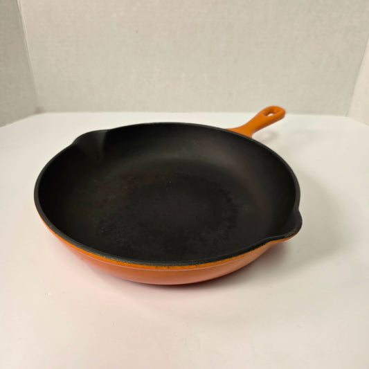 Vintage Le Creuset #23 Saucepan Fire Orange Cast Iron Pan