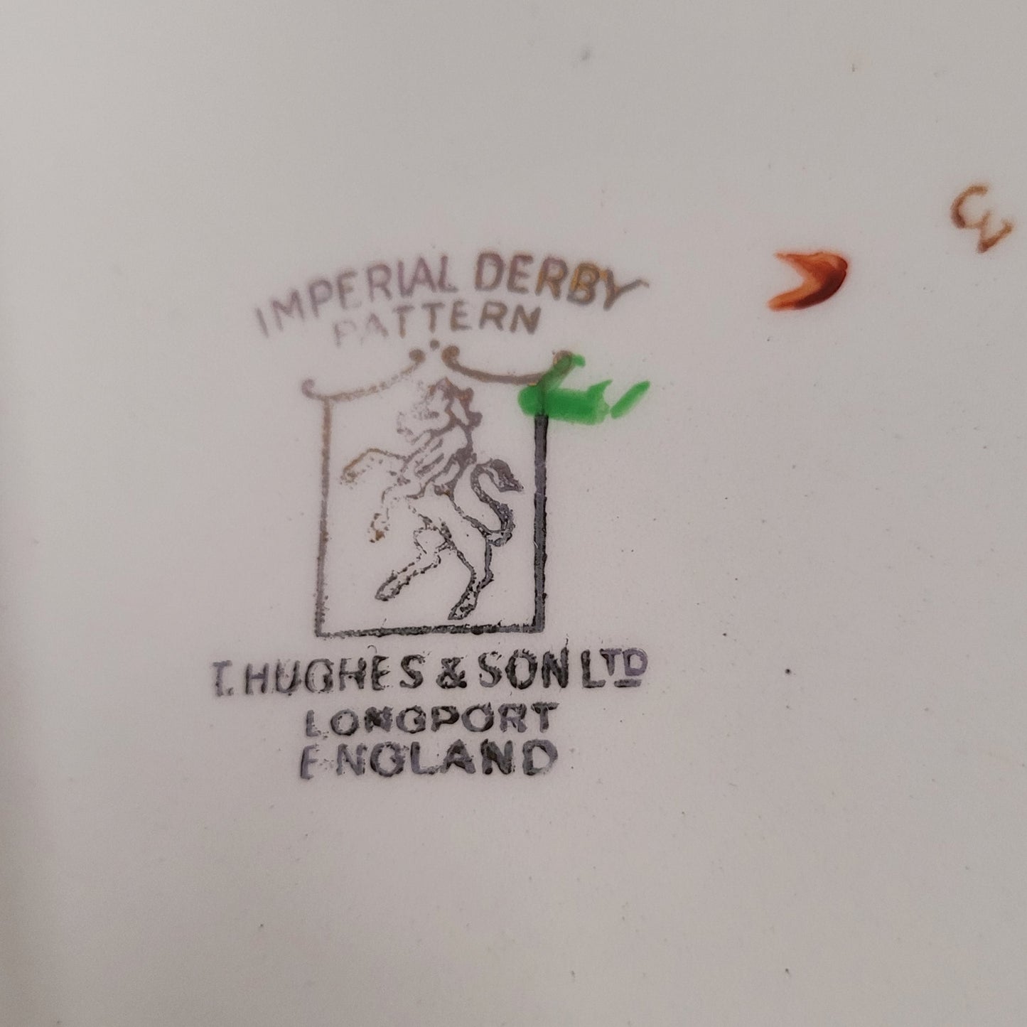 Vintage Hughes And Son 11" Serving Plate Imperial Derby Pattern