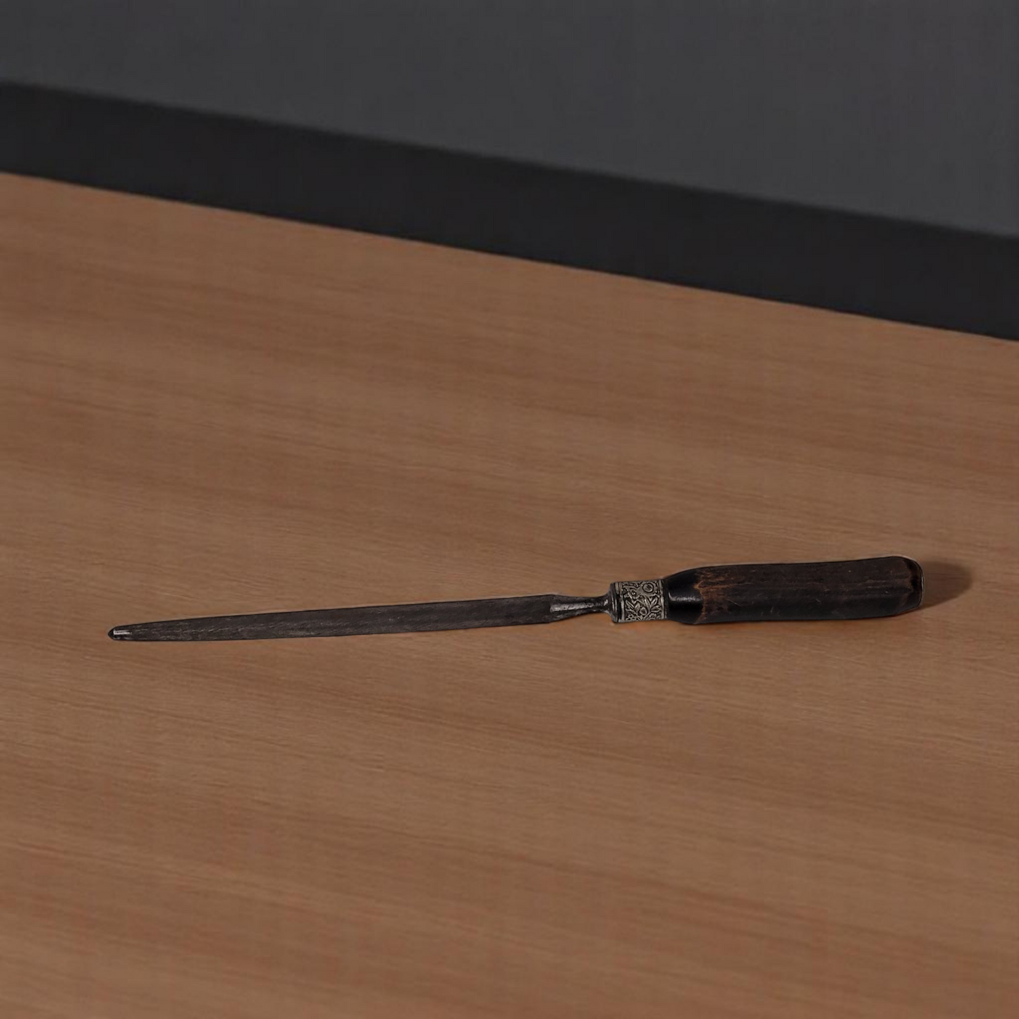 Vintage Ornate Antler Handle Butcher/Chef Knife Sharpener