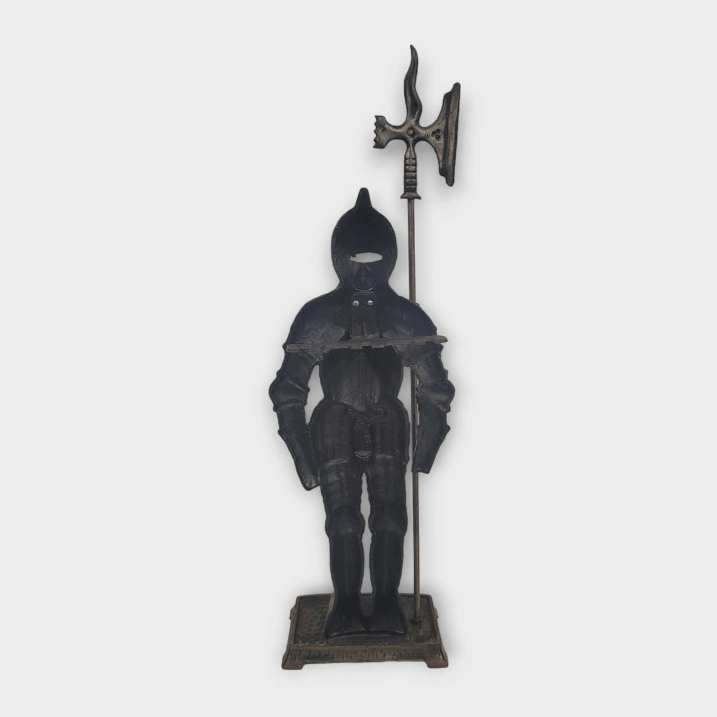 medieval knight cast iron 