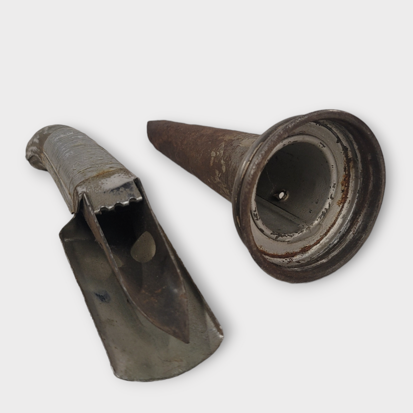 Vintage tin oil spouts 