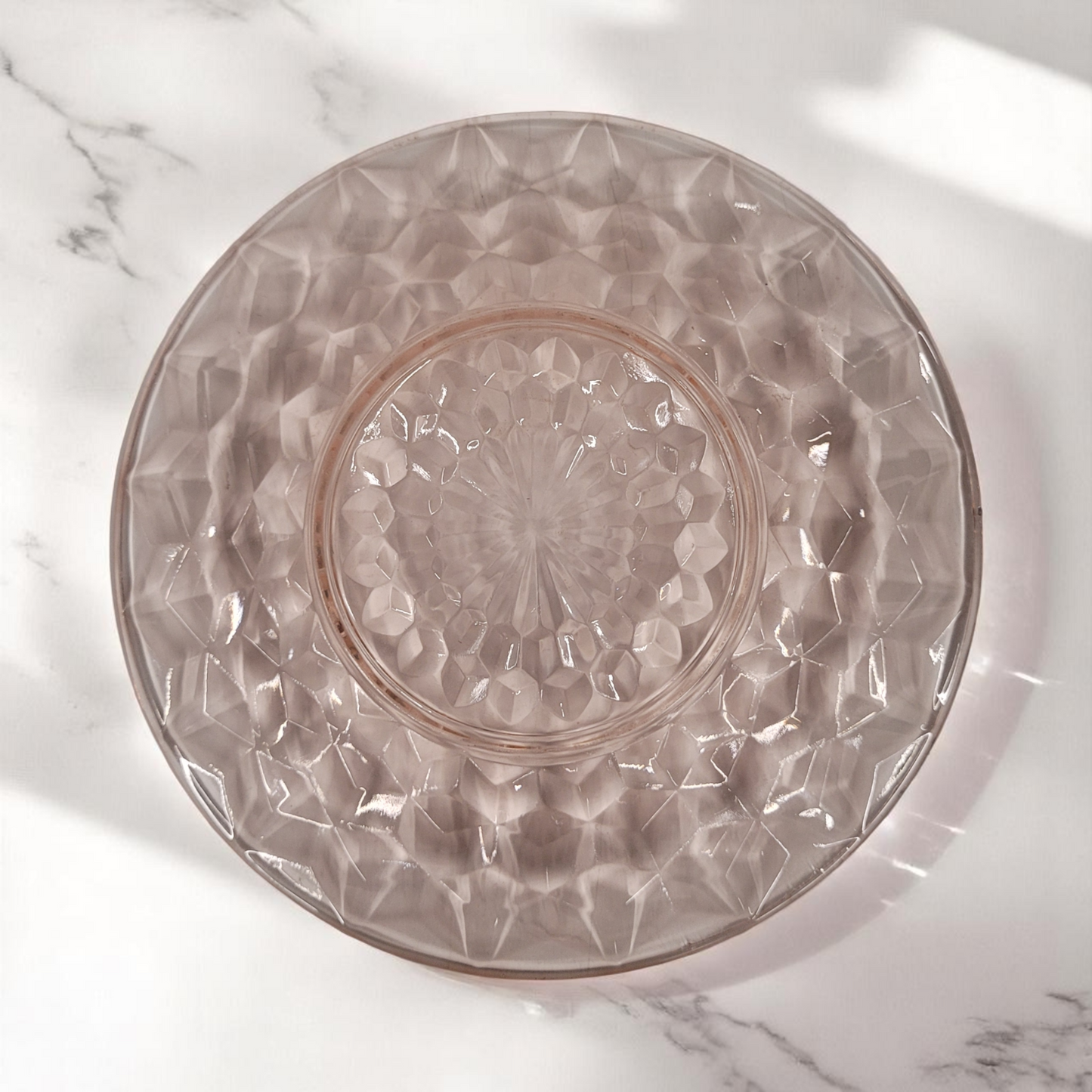 Vintage Small Pink Depression Glass Jeanette Glass 6" Candy Dish