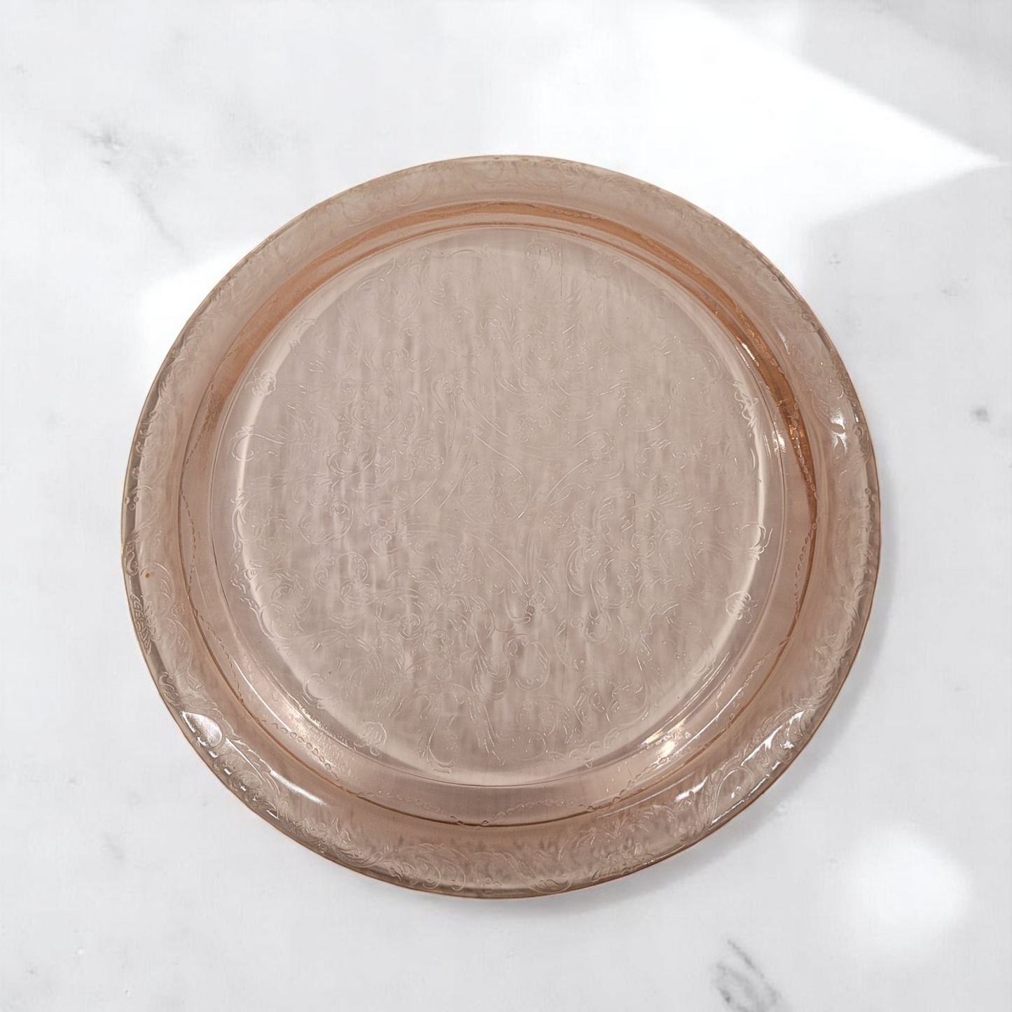 Vintage Pink Depression Glass 11.5" Serving Plate