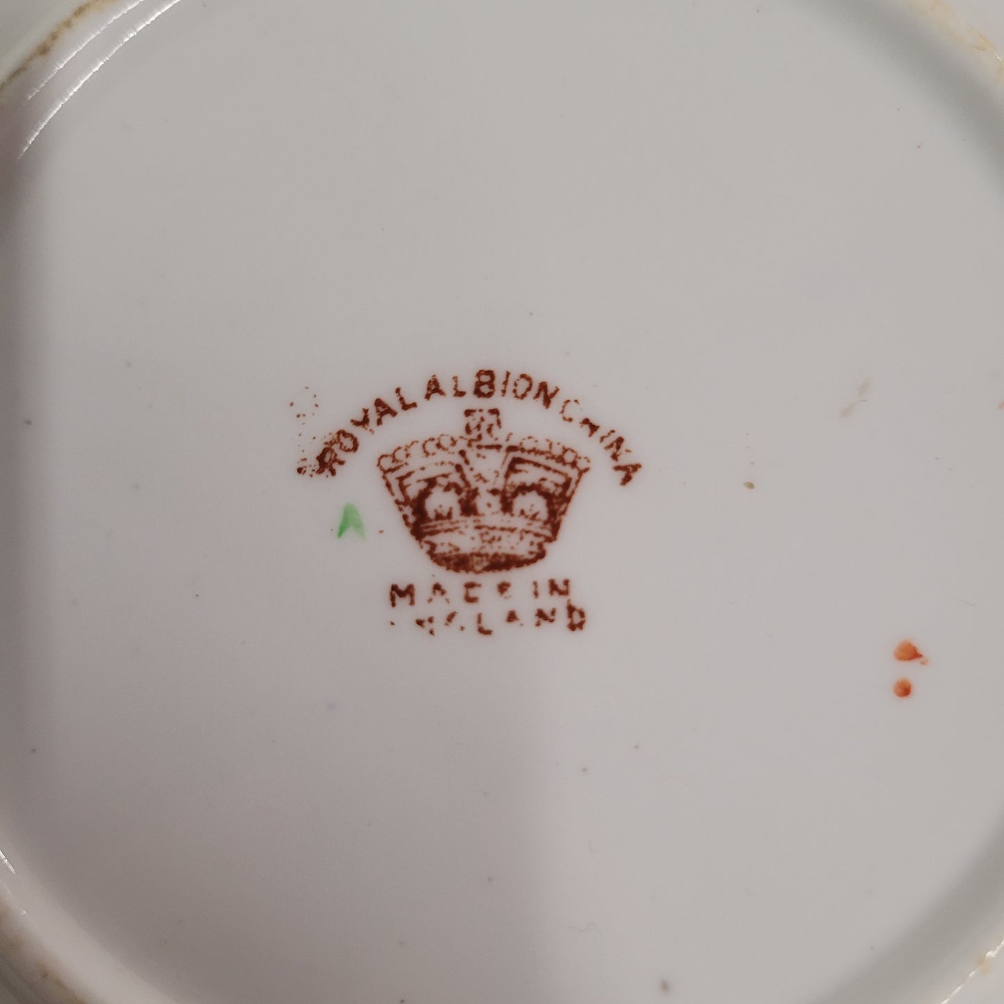 Vintage Royal Albion Made In England China 6.5" Square Saucer