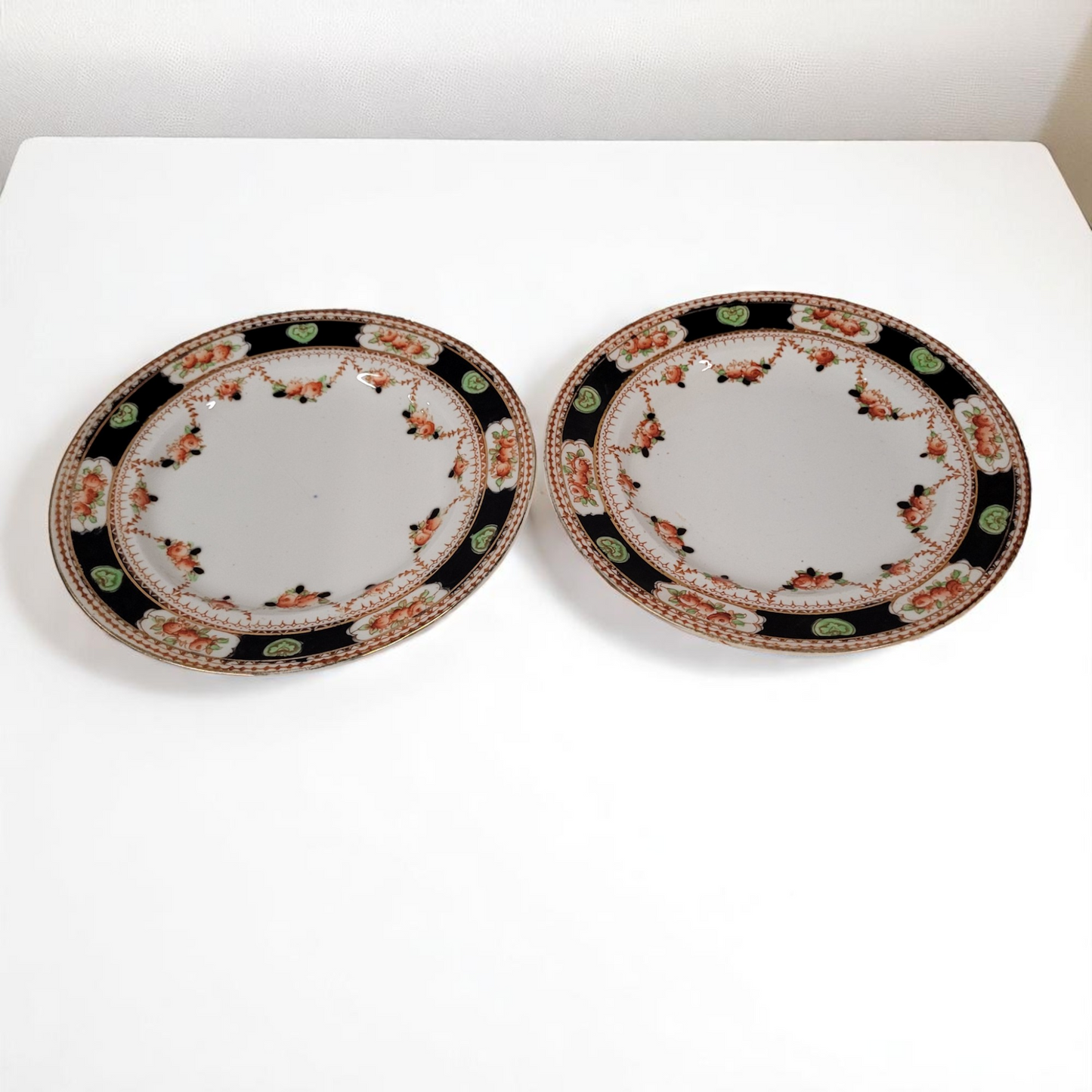 Pair of Royal Vale HJC Longton England China 7" Salad Plates