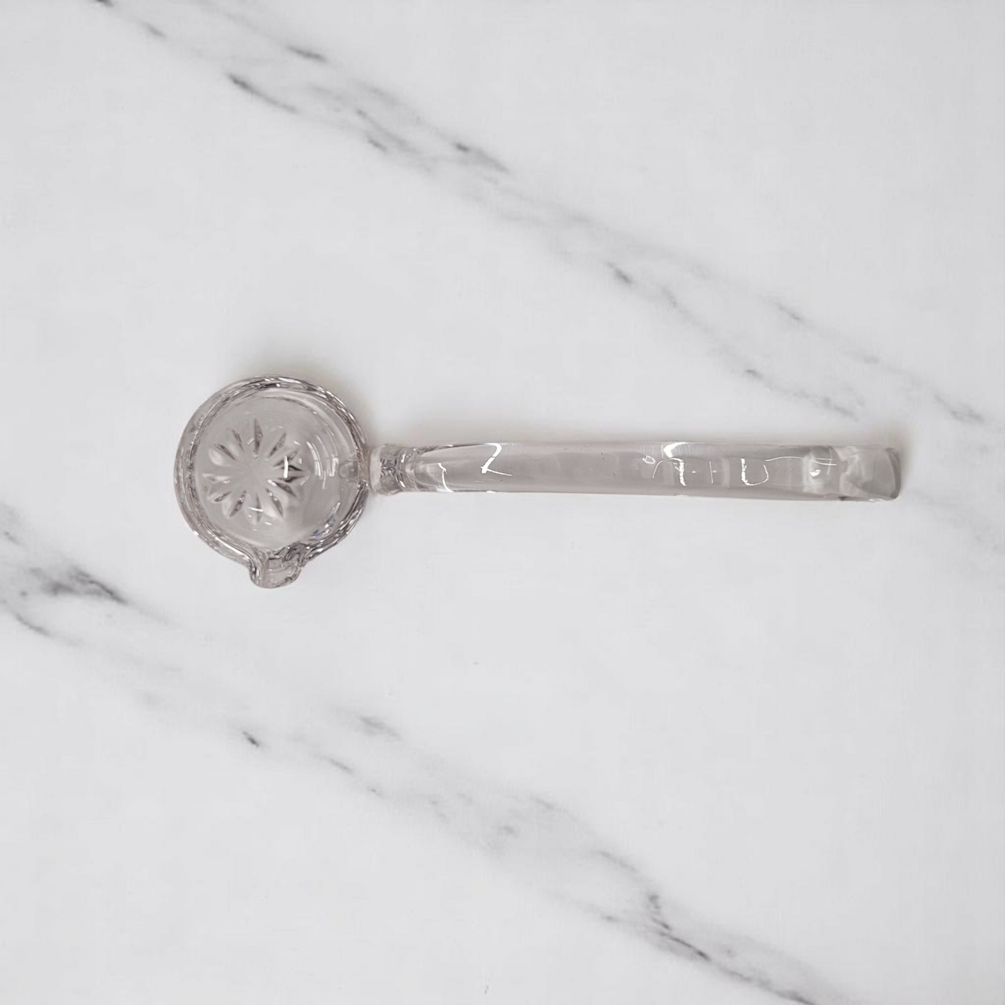 Small Hand-Cut Crystal Glass 3-Footed Sugar Bowl With Crystal Spoon