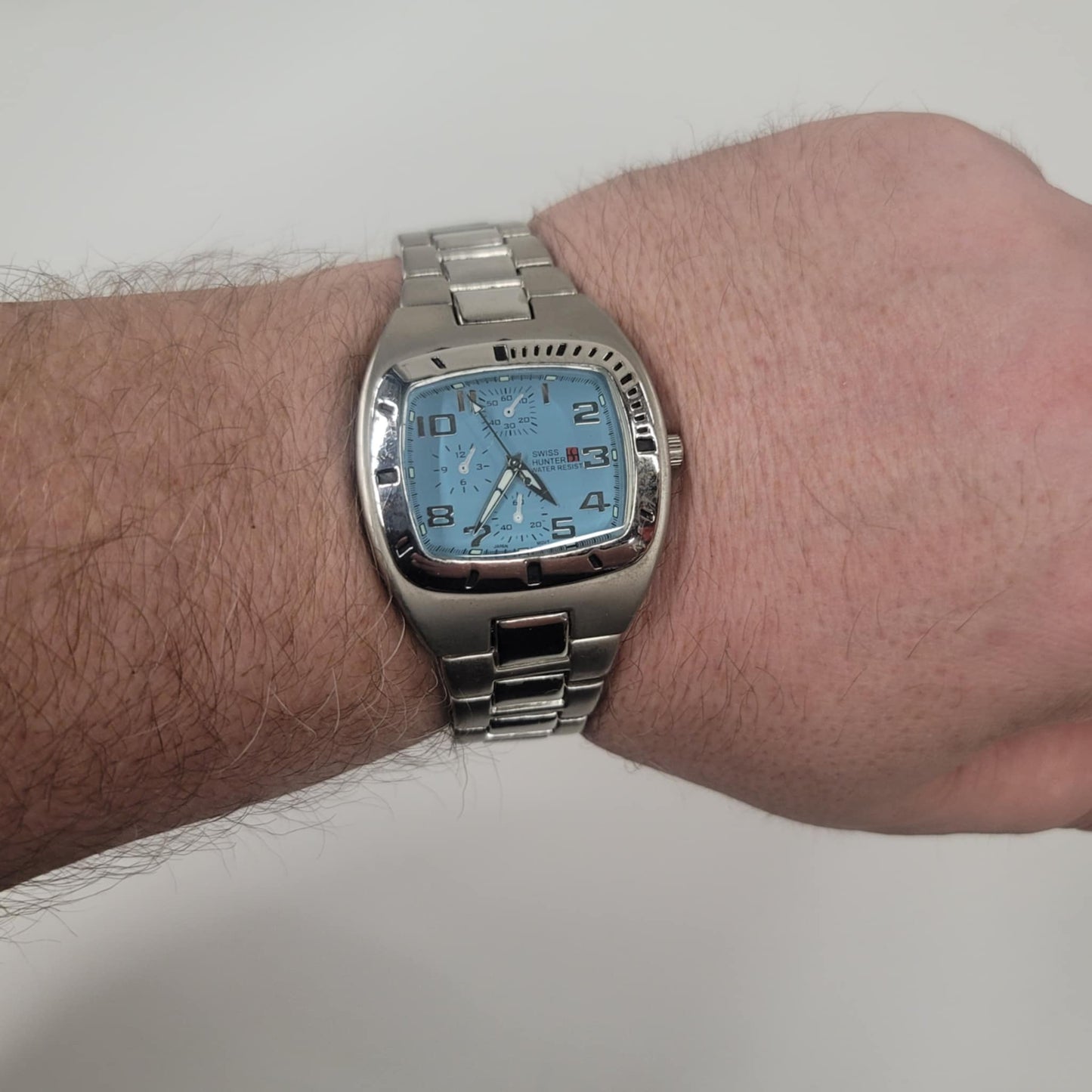 Swiss Hunter Men's Watch with Powder Blue Dial