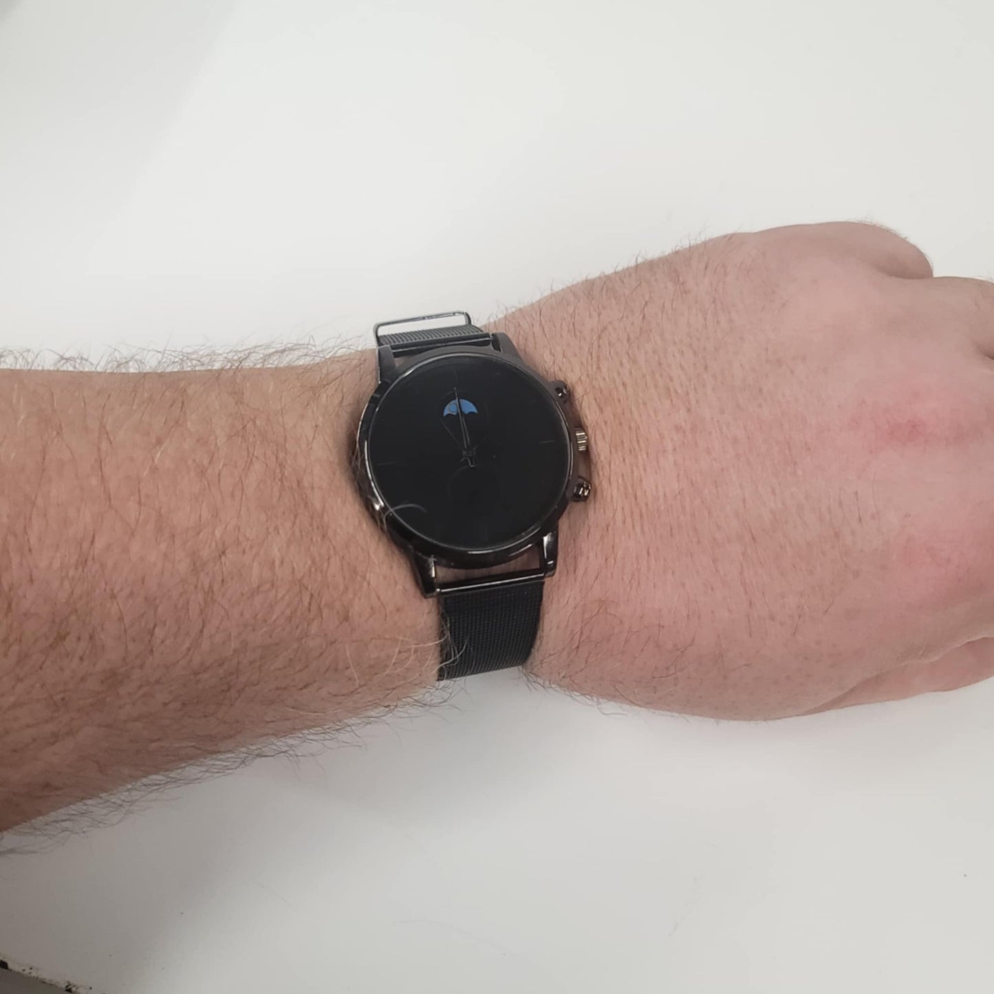 Yolako Batman's Moonphase 42mm Wristwatch – Braided Metal Band