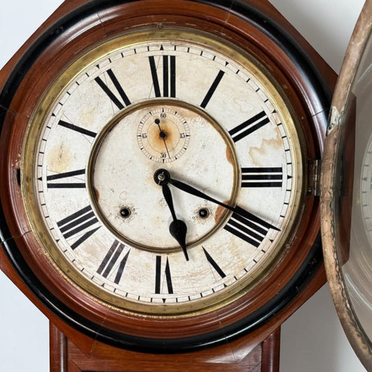 Antique Ansonia Long Drop Schoolhouse Clock