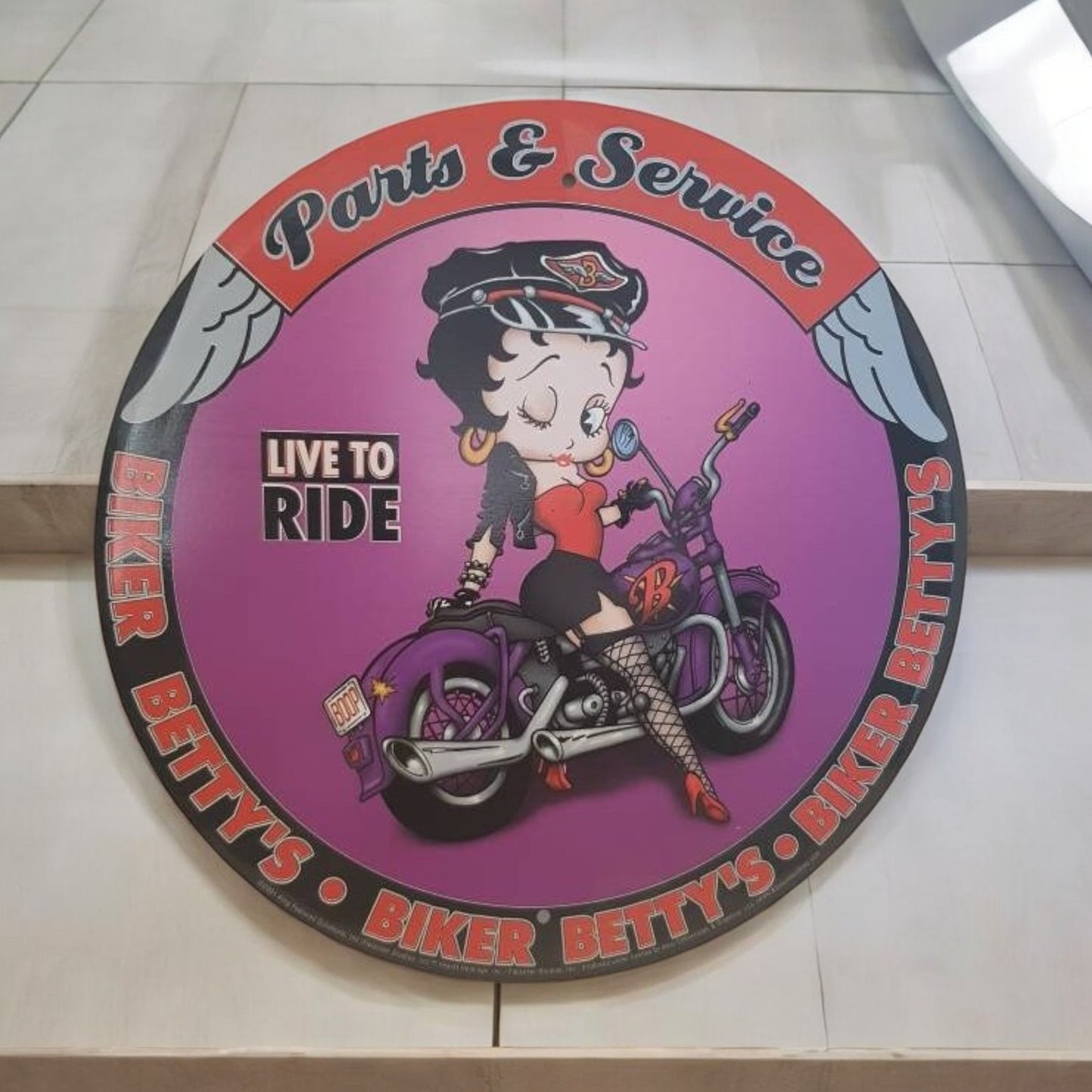betty boop garage sign