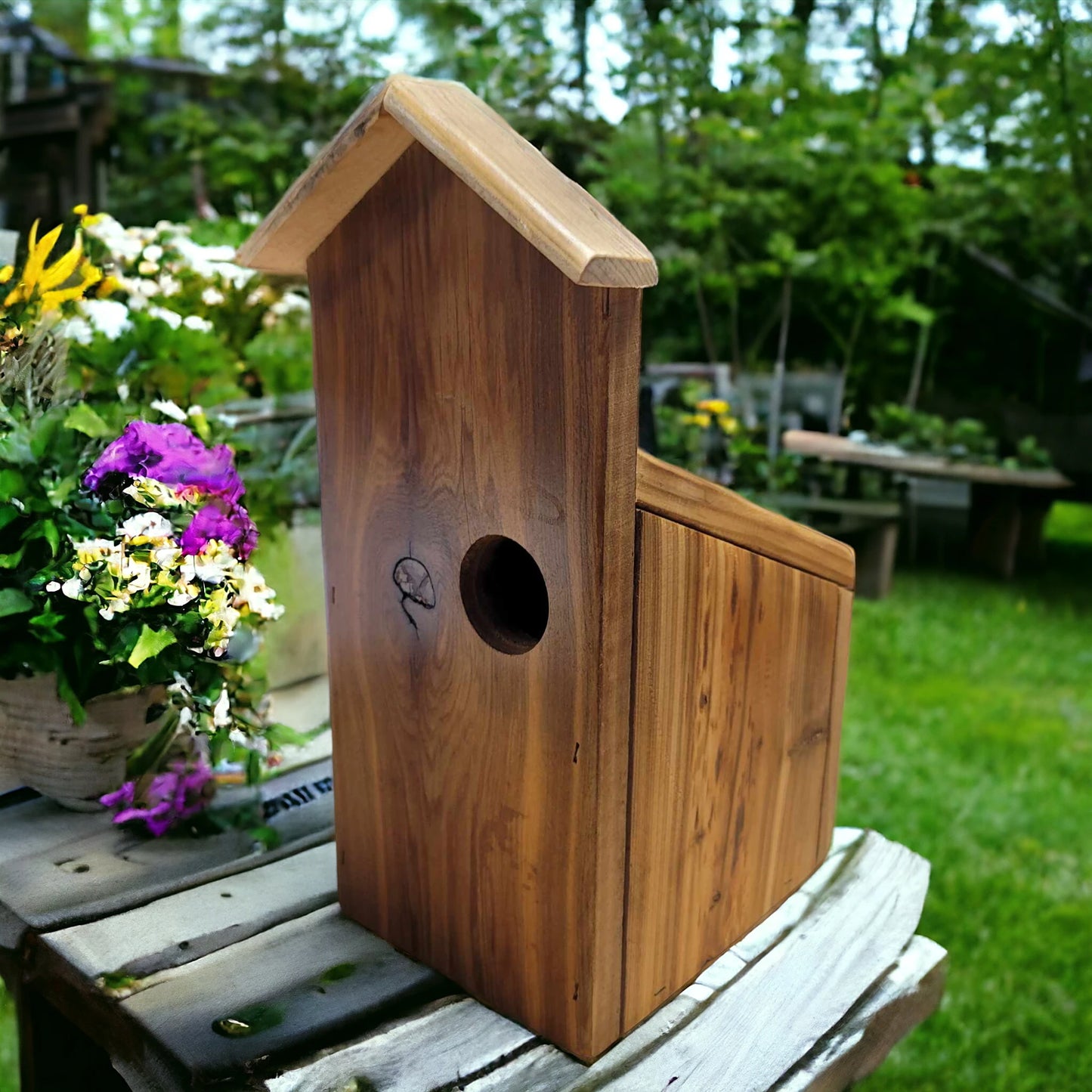 Handcrafted Wooden Birdhouse Garden Decor