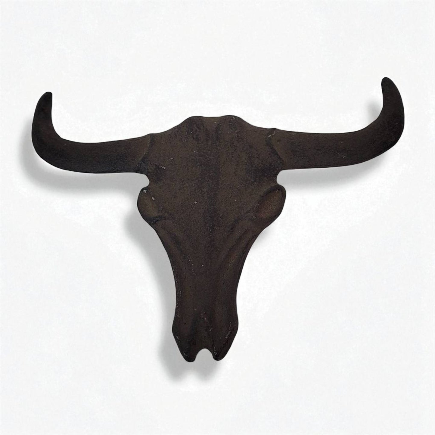 Cast Iron Bull Skull Wall Hanging Western Cowboy Decor