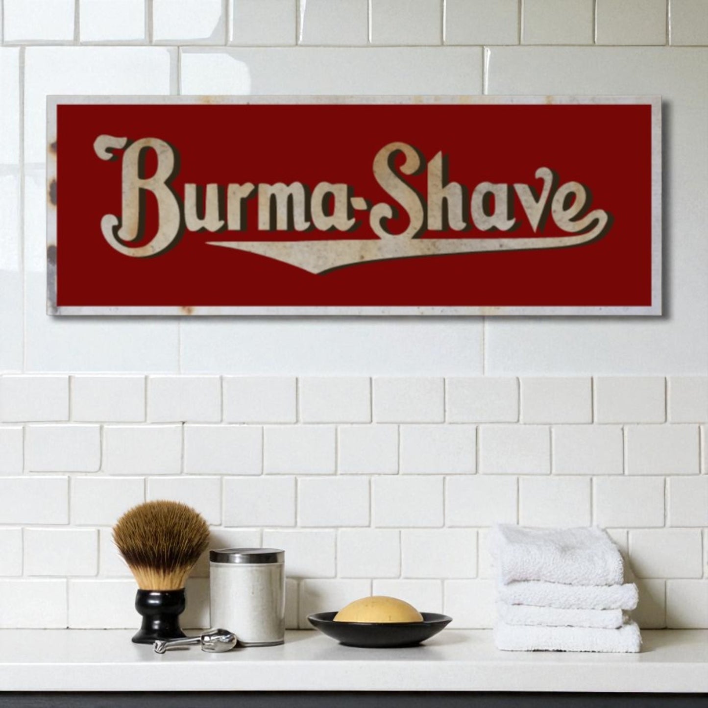 Burma Shave Barber Sign Vintage Advertizing Shaving Sign