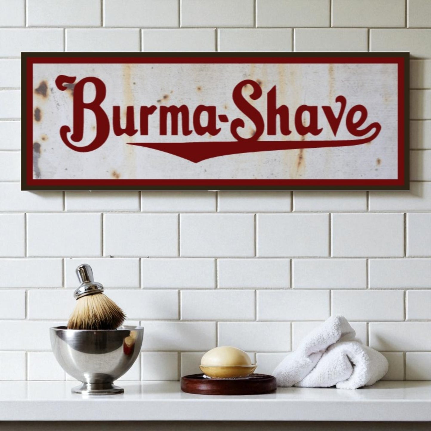 Burma Shave Barber Sign Vintage Advertizing Shaving Sign