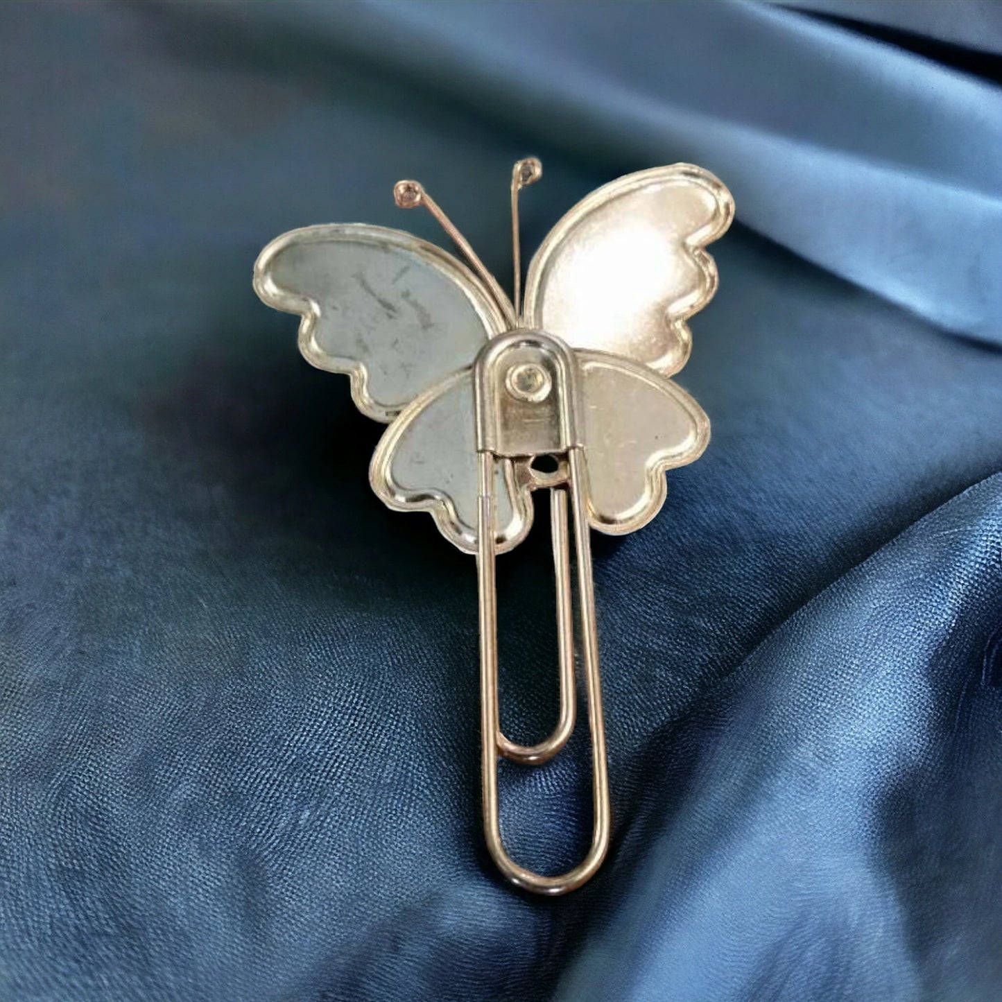 Butterfly Paperclip Art Deco Cloisonne Bookmark