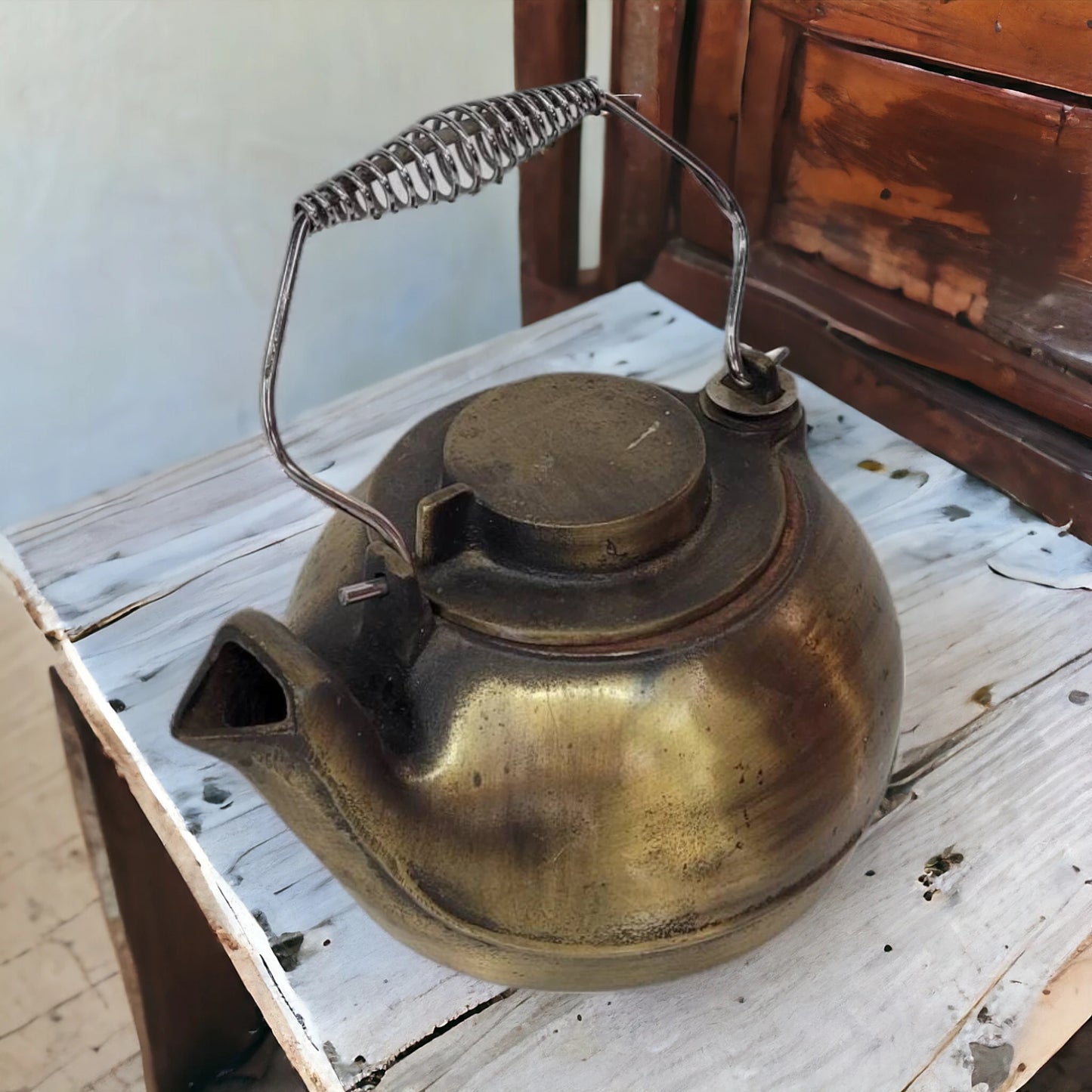 antique cast iron kettle stovetop accessories