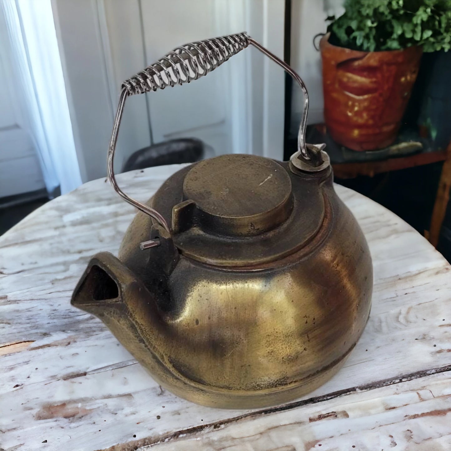 antique cast iron kettle stovetop accessories