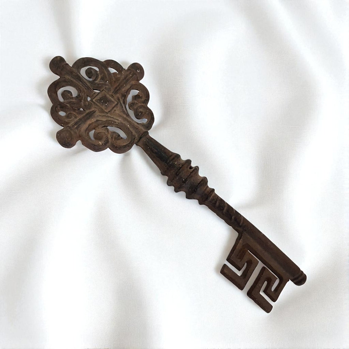 Large Cast Iron Gothic Vintage Key 12"