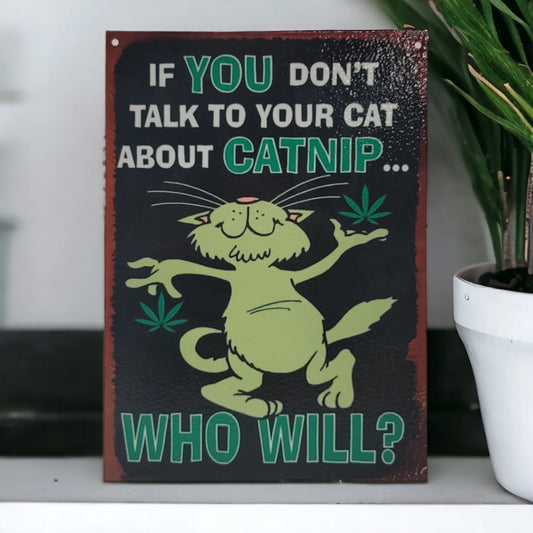 funny cat sign
